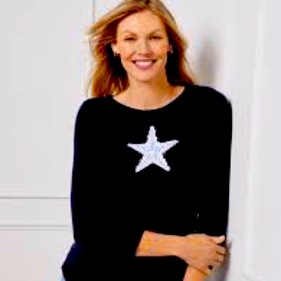 Talbots Sweaters - TALBOTS STARFISH BOATNECK SWEATER NAVY BLUE AND WHITE SIZE M
Some pilling